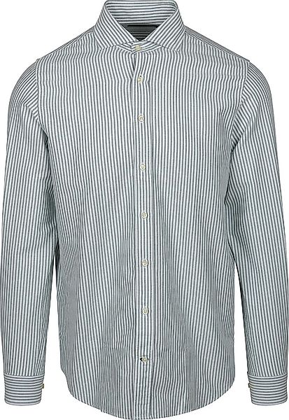 Steppin' Out Hemd Oxford Streifen Hellgrün  - Größe XL günstig online kaufen