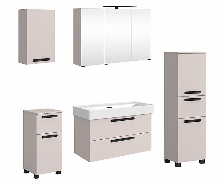 welltime Badmöbel-Set "SALVADA, 5tlg-Set, gedämpfte Scharniere, Softclose, günstig online kaufen