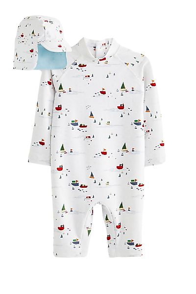 Next Badeanzug Langer Sonnenschutz-Badeanzug und Mütze günstig online kaufen
