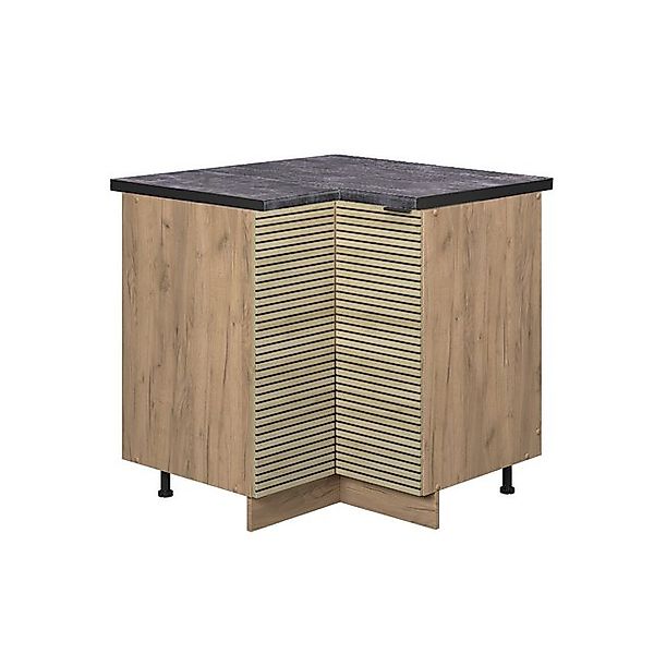 Vicco Eckunterschrank Fame-Line, Eiche Paneel/Goldkraft Eiche, günstig online kaufen