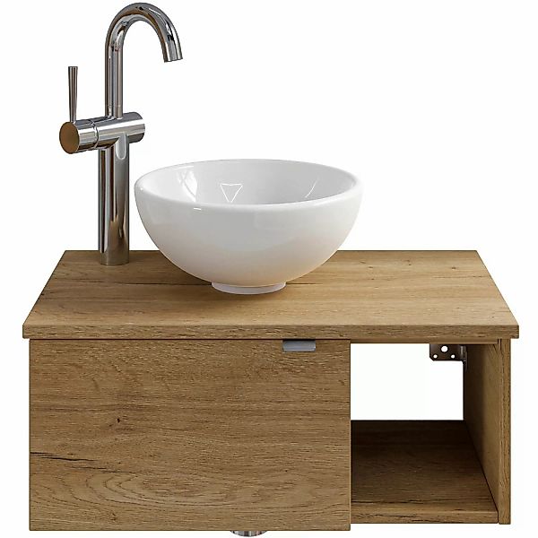 Pelipal Einzelwaschtisch Serie 6915 61 cm Eiche mit Softclose günstig online kaufen