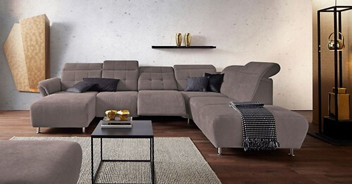 Home affaire Wohnlandschaft »Manhattan U-Form« 2 Sitze mit elektrischer Rel günstig online kaufen