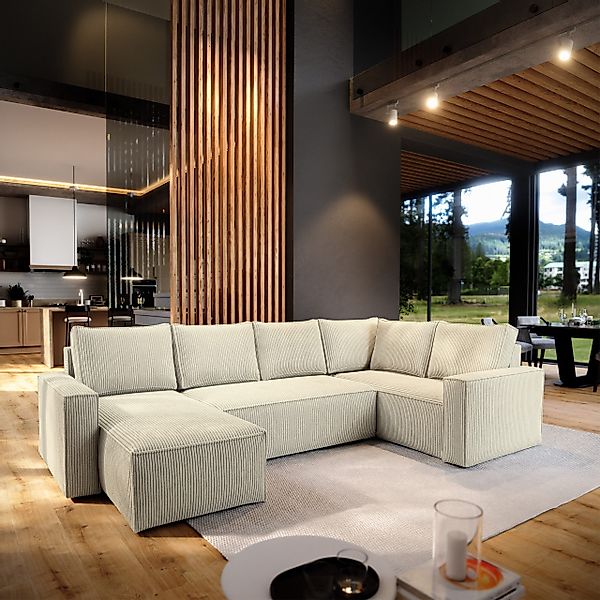 Masseno Ecksofa NORENA mit Schlaffunktion U-Form, günstig online kaufen
