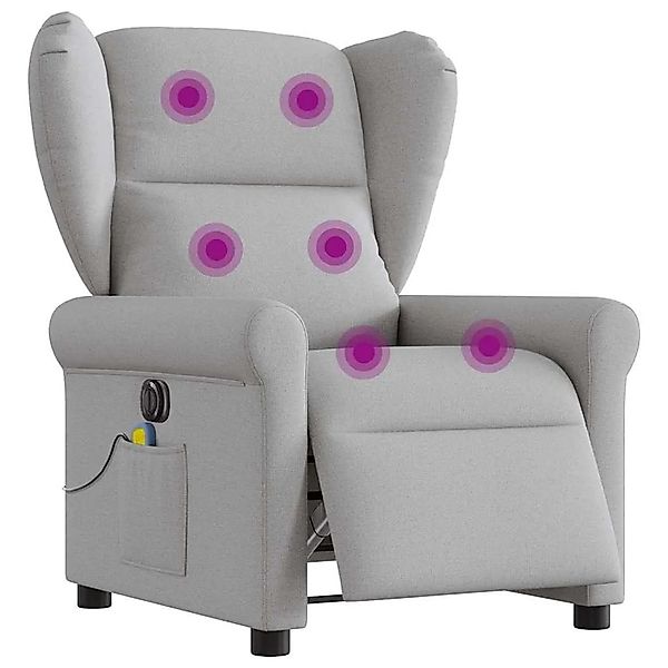 vidaXL Massagesessel Elektrisch Wolkengrau Stoff 3303373 günstig online kaufen