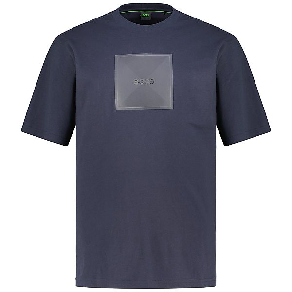 BOSS T-Shirt mit Label-Print Farbe dunkelblau Größe: 6XL günstig online kaufen