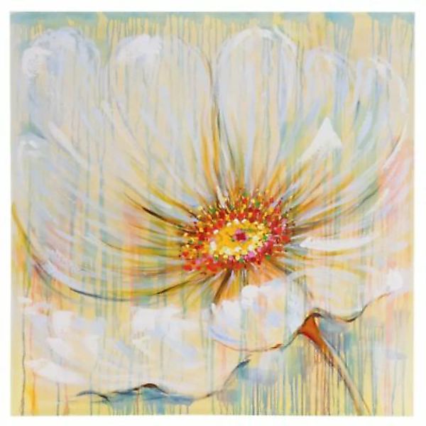 HWC Mendler Ölgemälde Weiße Blume XL, handgemalt 100x100cm mehrfarbig günstig online kaufen