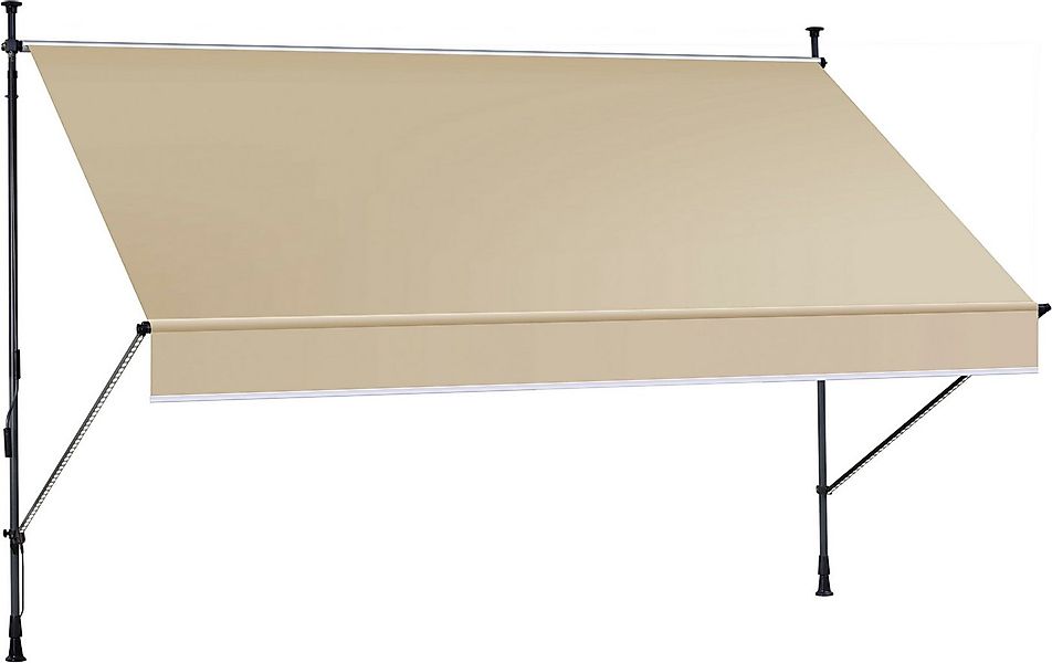 KONIFERA Klemmmarkise mit LED-Warmlichtstreifen Breite/Ausfall: 250/150 cm, günstig online kaufen