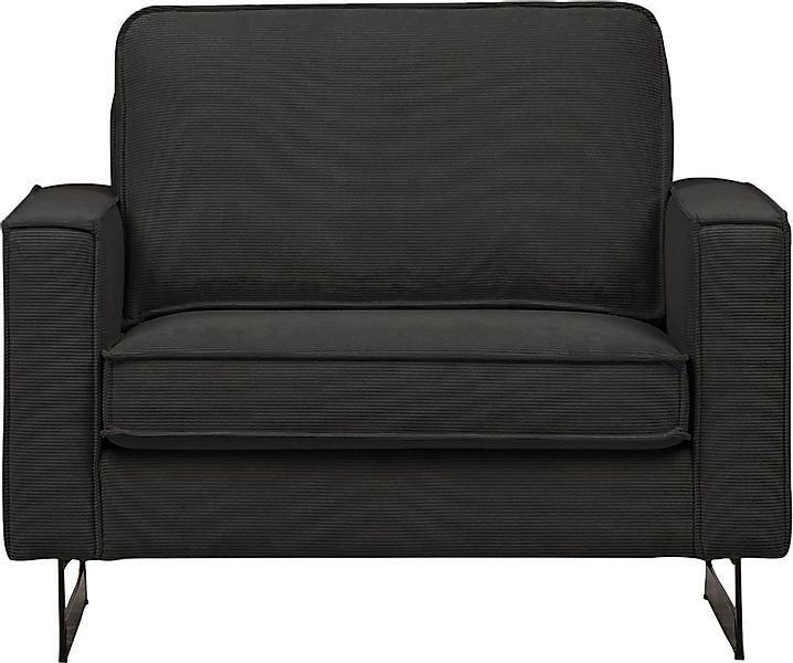 Places of Style Loveseat "Pinto 105 cm, Cord, Chenille, Lederoptik", mit Ke günstig online kaufen