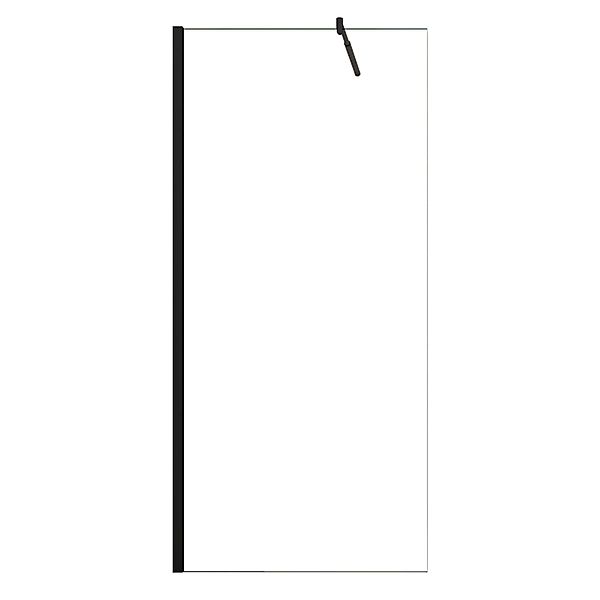 AICA Walk In Schwarzrahmen Duschkabine B.30 x H.200cm Duschwand mit Flexibl günstig online kaufen