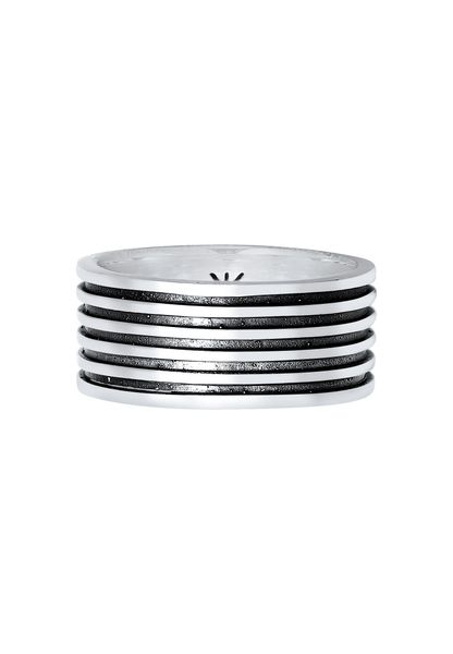 Kuzzoi Silberring Herren Bandring Massiv Rillen günstig online kaufen
