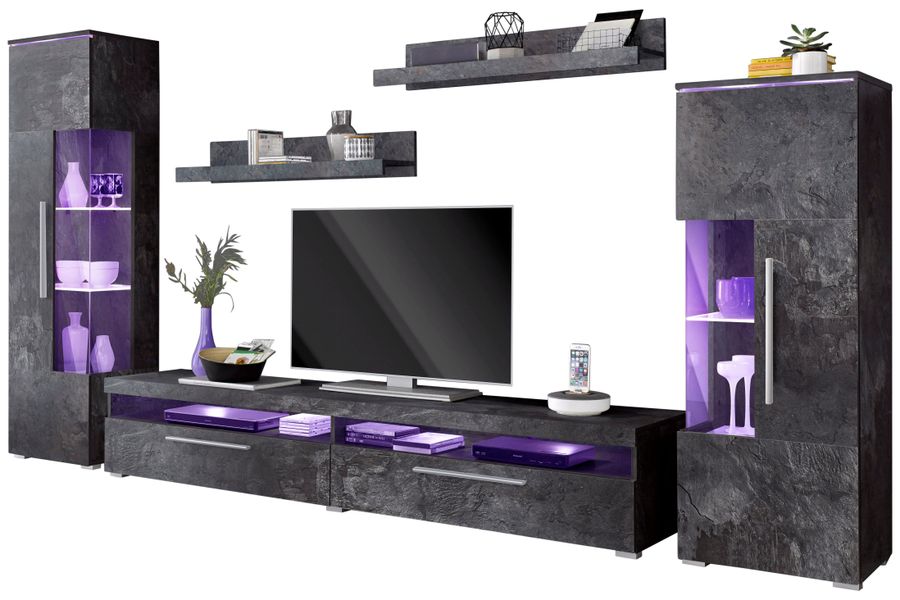 INOSIGN Wohnwand "India,Breite 290cm moderne Mediawand ohne Beleuchtung" Se günstig online kaufen