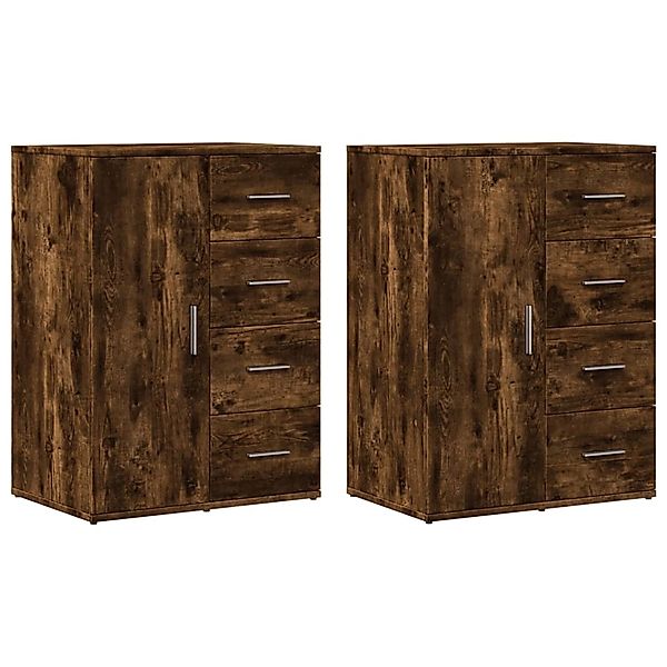 vidaXL Sideboards 2 Stk Räuchereiche 59x39x80 cm Holzwerkstoff 3276634 günstig online kaufen