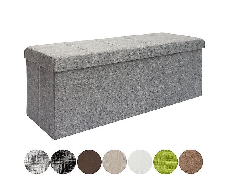 DuneDesign Sitzbank mit Stauraum - 110x38x38 Polsterbank mit Aufbewahrungsb günstig online kaufen