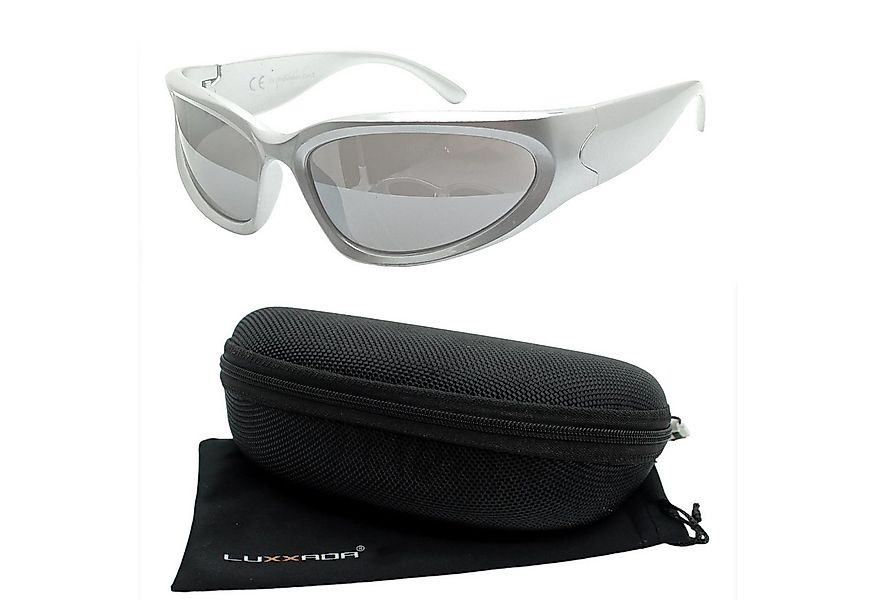 LUXXADA Sonnenbrille (Raver Sport Brille mit Hardcase) Verspiegelte Gläser günstig online kaufen