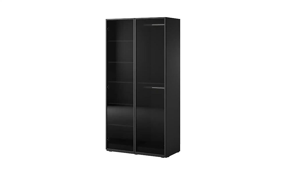 Drehtürenschrank mit Glastüren Sandbox ¦ schwarz ¦ Maße (cm): B: 101 H: 200 günstig online kaufen