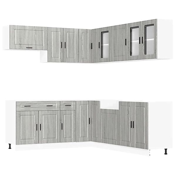 vidaXL 11-Tlg Küchenschrank-Set Porto Grau Sonoma Holzwerkstoff 3314937 günstig online kaufen