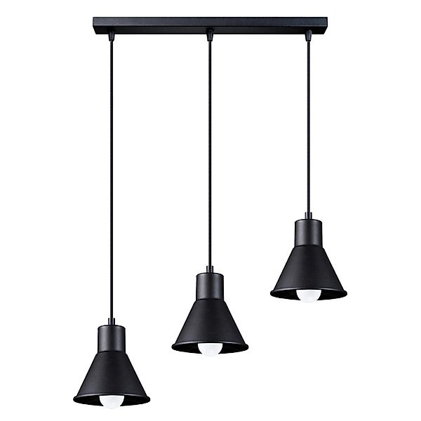 Sollux Lighting Hängeleuchte Taleja 3 Schwarz E27 günstig online kaufen