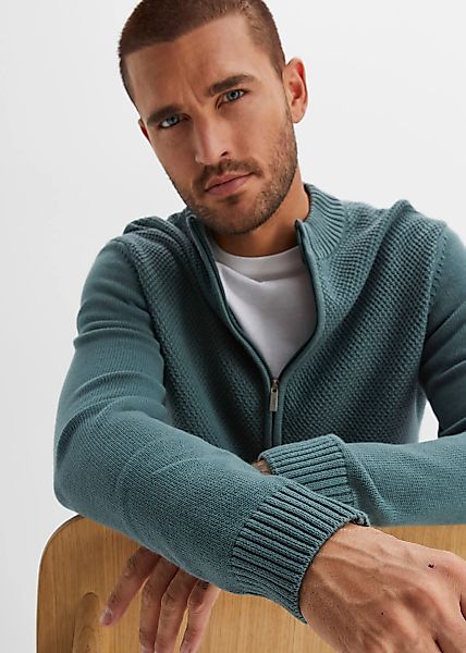 bonprix Strickjacke "Feinstrickjacke aus reiner Baumwolle" Regular fit, Fei günstig online kaufen