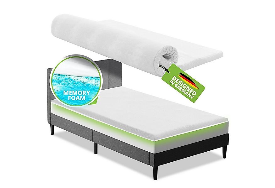 Juskys, Topper, 7 cm hoch, Memoryschaum, 90x200 cm, Memoryfoam, orthopädisc günstig online kaufen