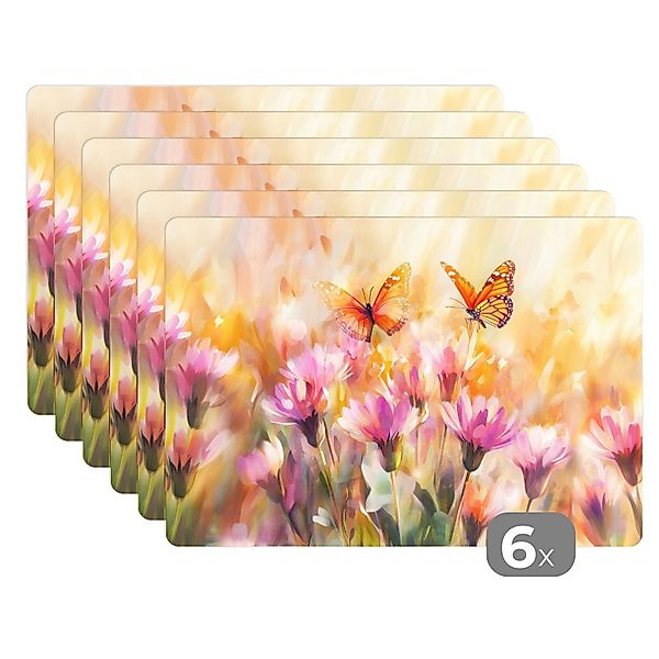 MuchoWow Platzset Schmetterlinge - Orange - günstig online kaufen