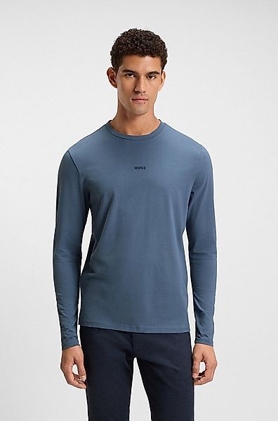 BOSS ORANGE Langarmshirt TChark Rundhalsausschnitt, Regular Fit, mit BOSS-L günstig online kaufen