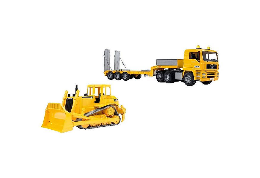 Bruder® Spielzeug-LKW bruder MAN TGA Tieflader mit Cat Bulldozer günstig online kaufen
