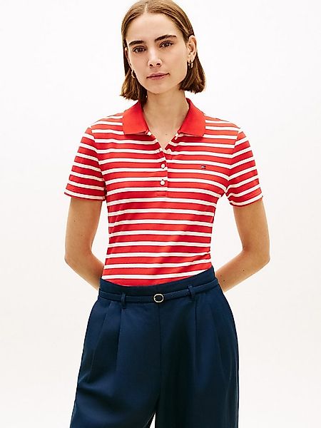 Tommy Hilfiger Poloshirt 1985 Slim Fit Pique Premium mit Logostickerei, Sei günstig online kaufen