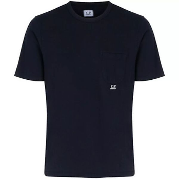 C.p. Company  T-Shirts & Poloshirts T-shirt  aus blauer Baumwolle mit Tasch günstig online kaufen