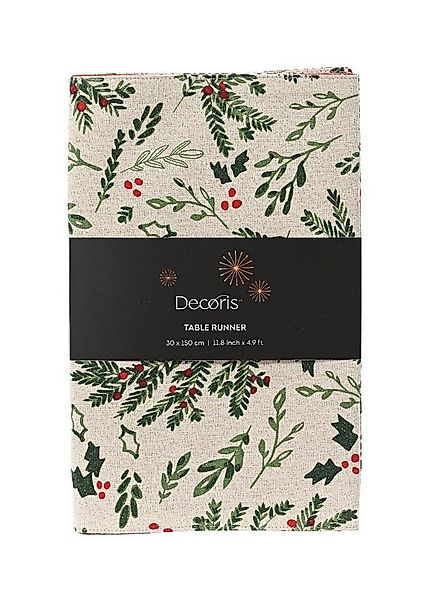 Kaemingk Tischläufer TRADI, B 30 cm, L 150 cm, Creme, Grün, Rot, (1-tlg), m günstig online kaufen