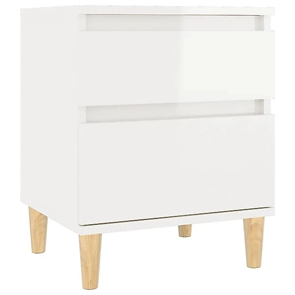 vidaXL Nachttisch Nachttisch Hochglanz-Weiß 40x35x50 cm günstig online kaufen