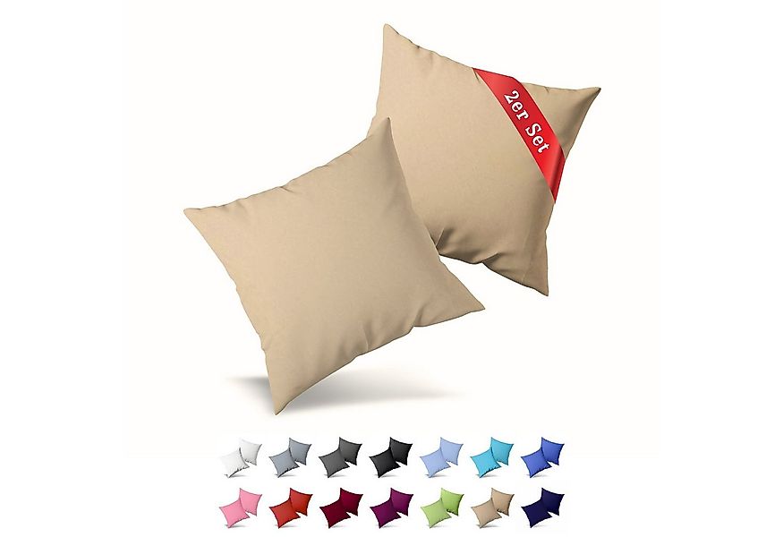 Buymax Kissenbezüge Kissenbezug 100% Baumwolle Premium Jersey, (2 Stück), K günstig online kaufen