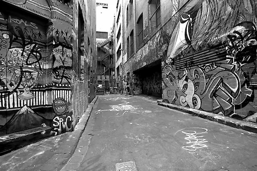 Papermoon Fototapete »New York, Bronx, Hinterhof, Feuerleiter Schwarz & Wei günstig online kaufen
