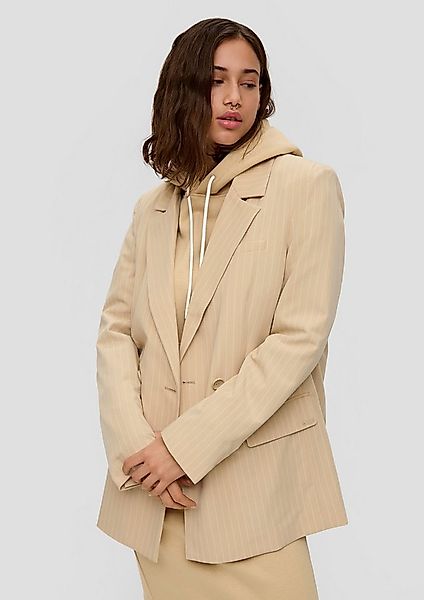 QS Jackenblazer Indoor-Blazer Oversized Blazer mit Nadelstreifen günstig online kaufen