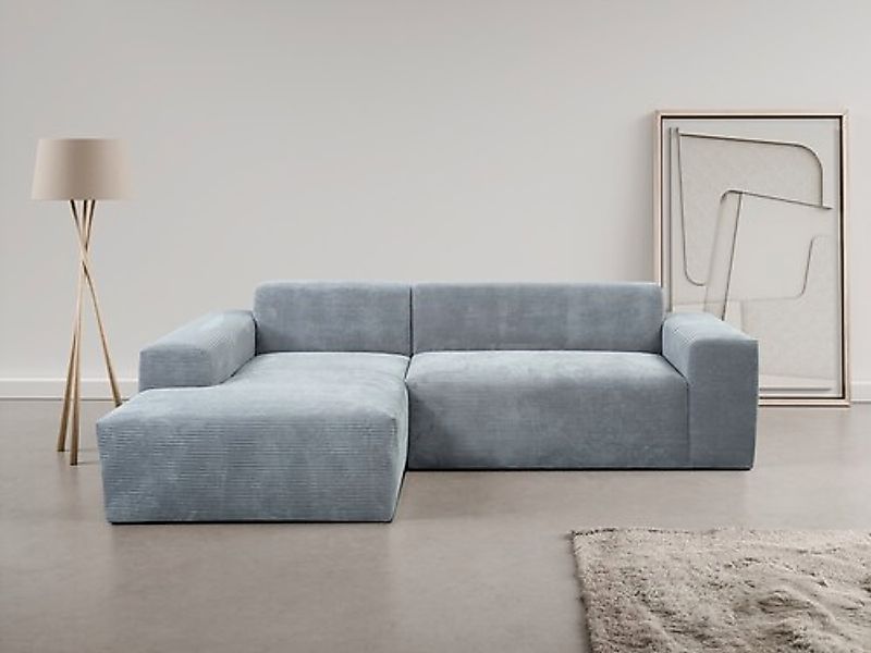 WERK2 Ecksofa »Zeus-L modern & zeitlos, Breite 253 cm, bequemes Sofa« Curvy günstig online kaufen