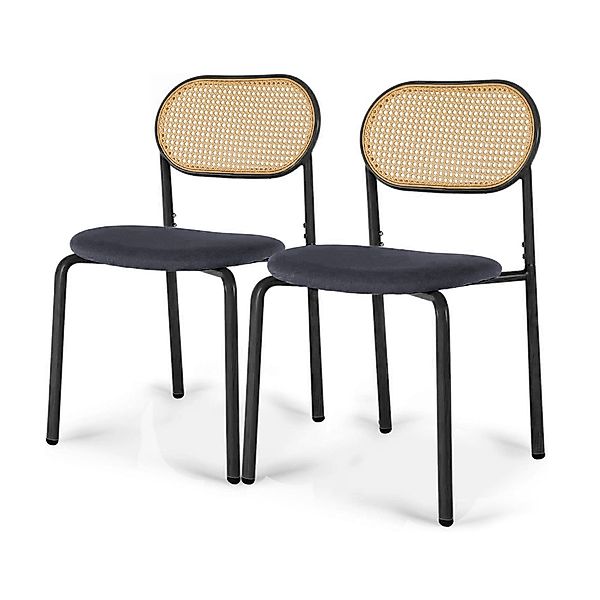 FUROKOY Esszimmerstuhl Stuhl Rattansessel 2er Set günstig online kaufen