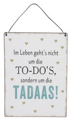 Levandeo® Wandbild, 3er Set Blechschilder H20cm günstig online kaufen