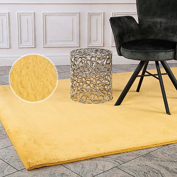 carpet city® Hochflorteppich Topia Uni Anthrazit anthrazit Gr. 120 x 170 günstig online kaufen