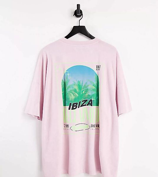 Reclaimed Vintage Inspired – Ibiza – T-Shirt in Rosa günstig online kaufen