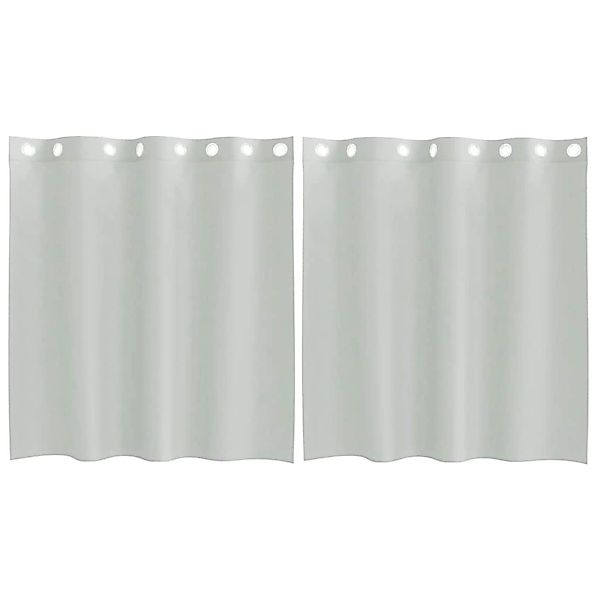 vidaXL Voile Vorhänge mit Ösen 2 Stk Hellgrau 140x140 cm 4102107 günstig online kaufen