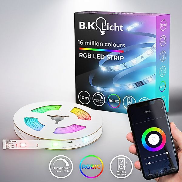 B.K.Licht LED-Streifen 5 meter Magic RGB günstig online kaufen