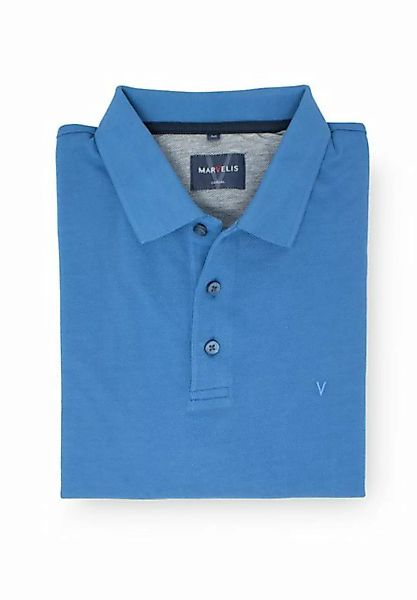 MARVELIS Poloshirt Poloshirt - Piqué - Einfarbig - Kobalt günstig online kaufen