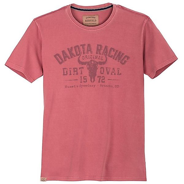 redfield Rundhalsshirt Redfield XXL T-Shirt dunkelrosa Vintagelook Dakota günstig online kaufen