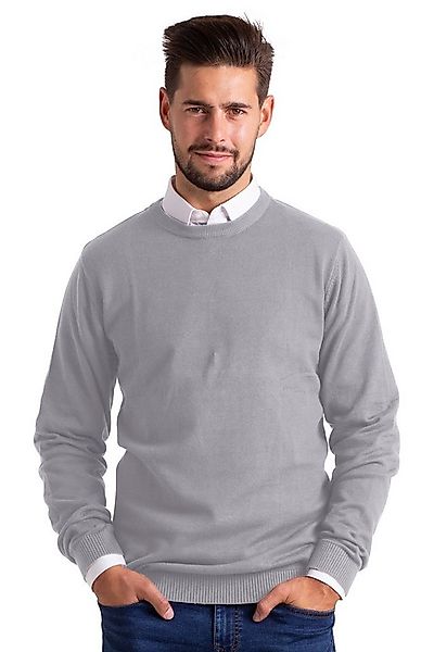 BlauerHafen Rundhalspullover Herren Sweater Pullover Langarm Baumwolle Rund günstig online kaufen