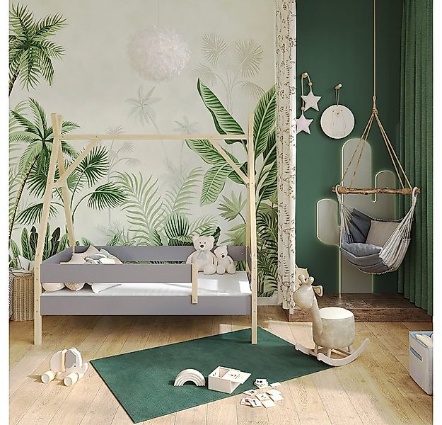 VitaliSpa® Kinderbett Bali, Grau, 80x160 cm mit Matratze (1-tlg) günstig online kaufen