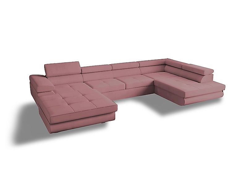 Goldstoff Wohnlandschaft mit Schlaffunktion, Couch für günstig online kaufen