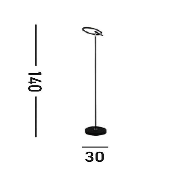 LED-Stehleuchte Space, schwarz, Metall günstig online kaufen