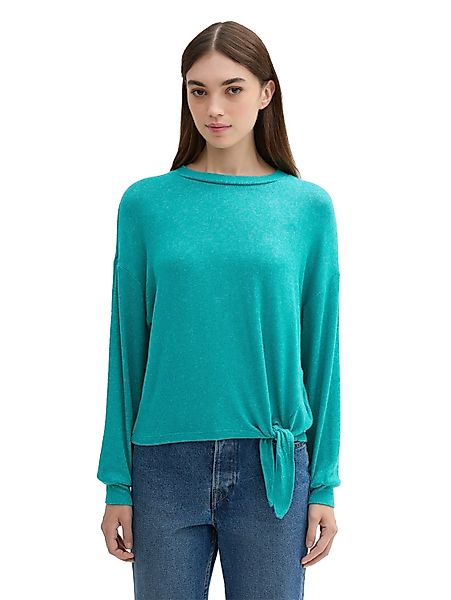 TOM TAILOR Denim Langarmshirt mit seitlichem günstig online kaufen