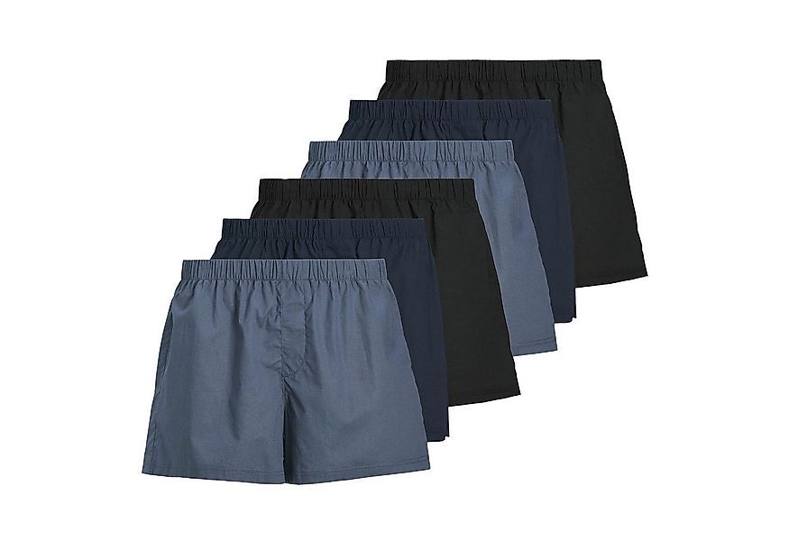 Jack & Jones Boxershorts Herren Web-Boxershorts 6er Pack Baumwolle (Packung günstig online kaufen
