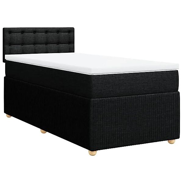 vidaXL Boxspringbett mit Matratze Schwarz 100x200 cm Stoff 3287383 günstig online kaufen