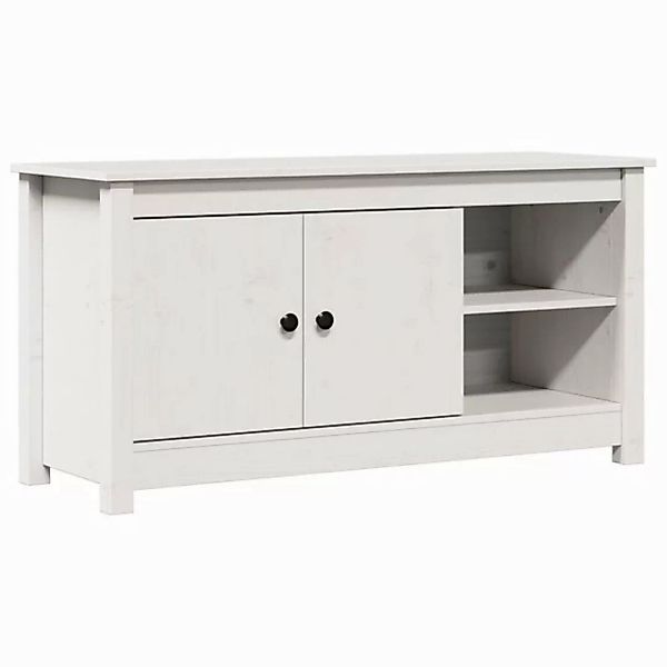 vidaXL TV-Schrank TV-Board Weiß 103x36,5x52 cm Massivholz Kiefer günstig online kaufen